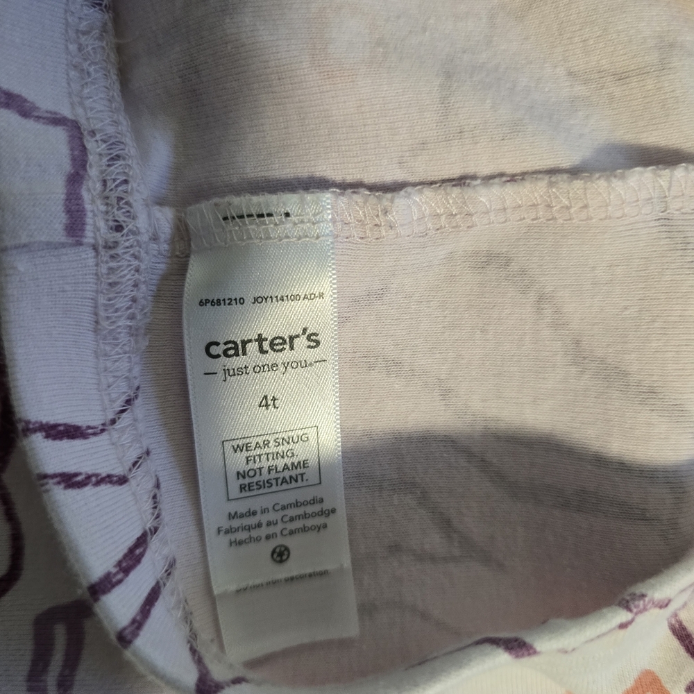 Just One You by Carter’s 4T Princesses and Horses 4-Piece Print Pajama Set - Picture 12 of 13